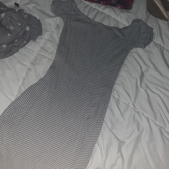 COPY - Striped, stretching, off the shoulder, breathable dress - Picture 2 of 2